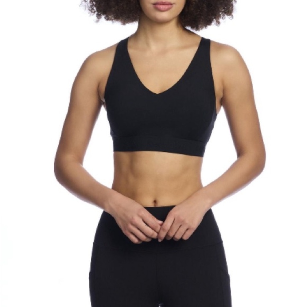π₯ 10 for $100 π₯ Women's Black Reebok Sports Bra V-neck NWT XXL